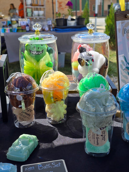 The "Bubbly Besties" Set - Shaped Soap & Loofah