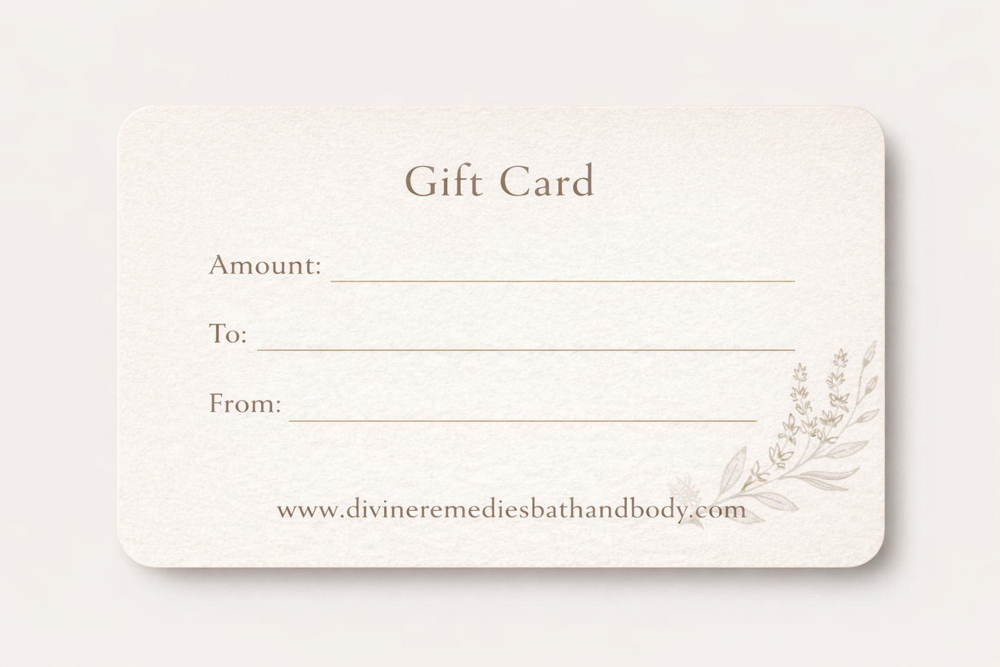 Divine Remedies Gift Card