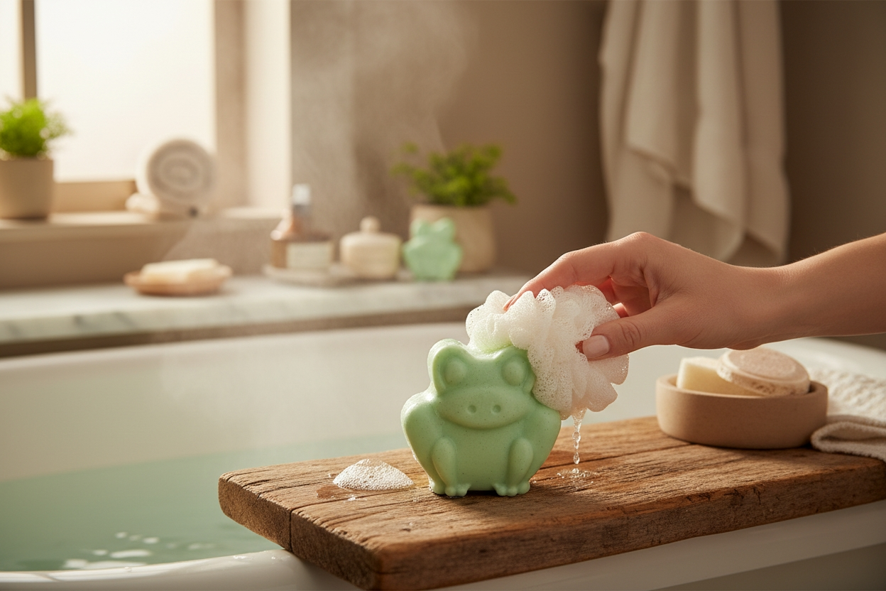 The "Bubbly Besties" Set - Shaped Soap & Loofah